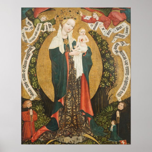 Virgin and Child on a Crescent Moon from Destna Poster (Front)
