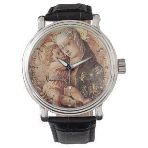 VIRGIN AND CHILD ,PINK AMETHYST GEMS WATCH