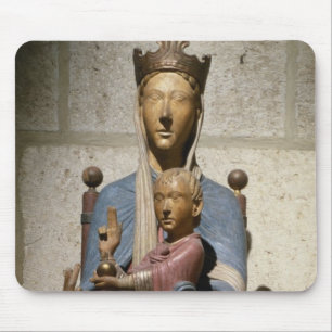Virgin and Child, (polychrome wood) Mouse Pad