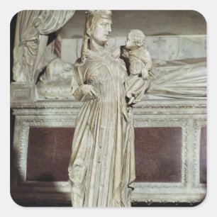 Virgin and Child Square Sticker