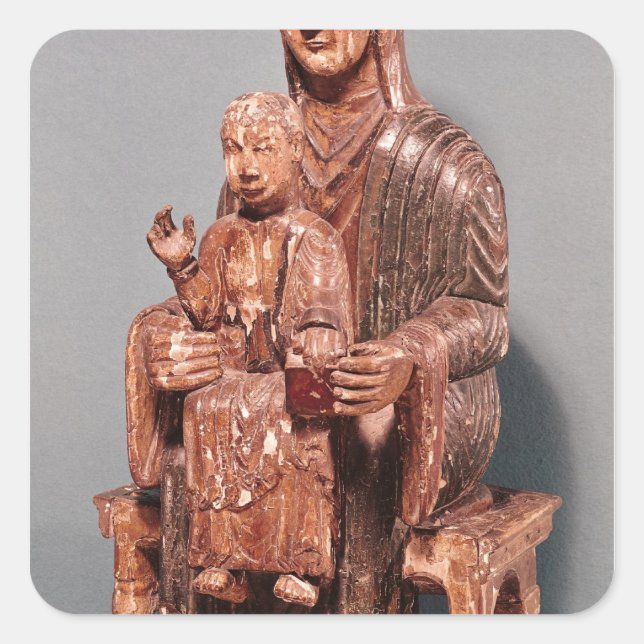 Virgin and Child Square Sticker (Front)