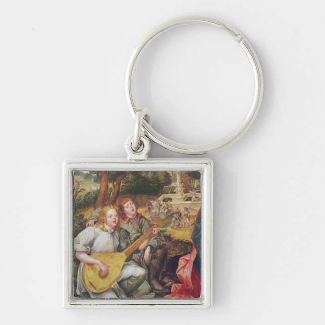 Virgin and Child with Angels Key Ring (Front)