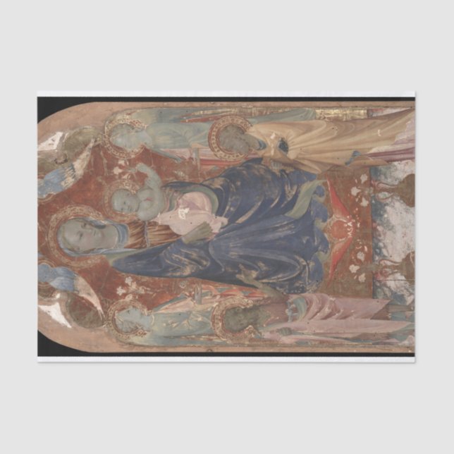 Virgin and Child with Saint John, Rosello Franchi Tissue Paper (Front)