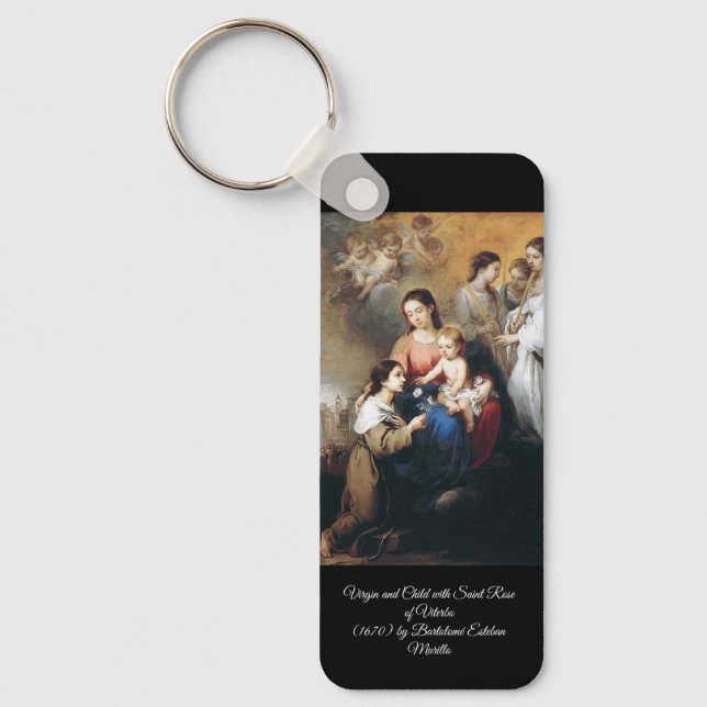 Virgin and Child with Saint Rose Key Ring (Front)
