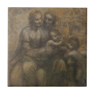 Virgin and Child with St Anne by Leonardo da Vinci Tile