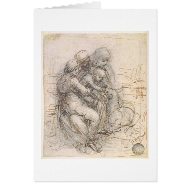 Virgin and Child with St. Anne, c.1501-10 (pen and (Front)