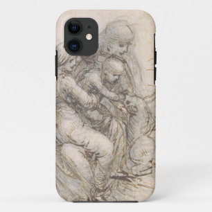 Virgin and Child with St. Anne, c.1501-10 (pen and iPhone 11 Case