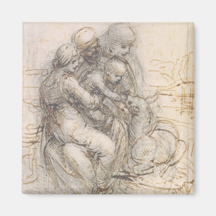 Virgin and Child with St. Anne, c.1501-10 (pen and Magnet