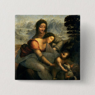 Virgin and Child with St. Anne, c.1510 15 Cm Square Badge