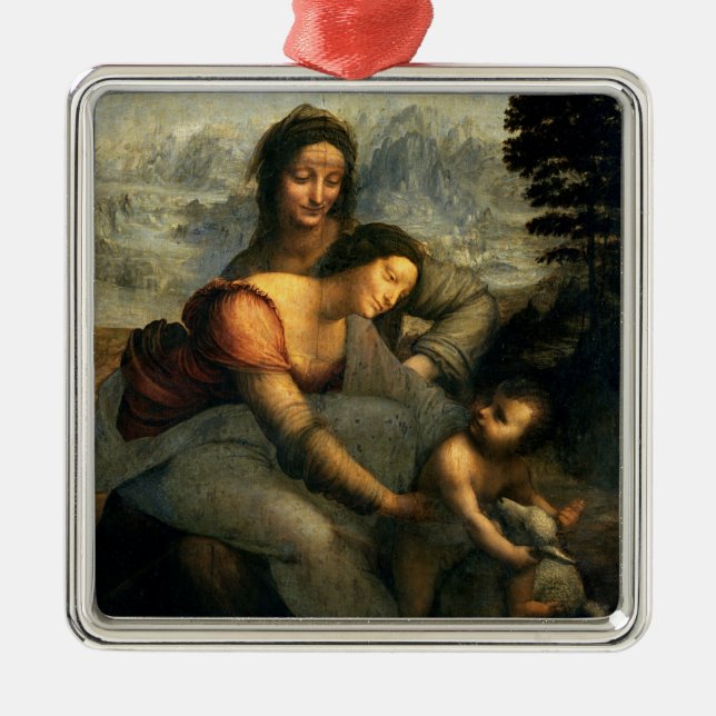 Virgin and Child with St. Anne, c.1510 Metal Tree Decoration (Front)