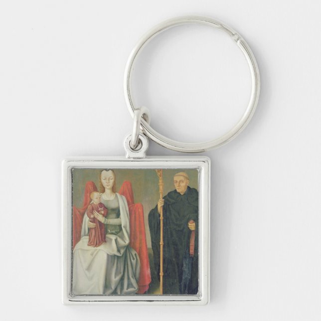 Virgin and Child with St. Benedict Key Ring (Front)
