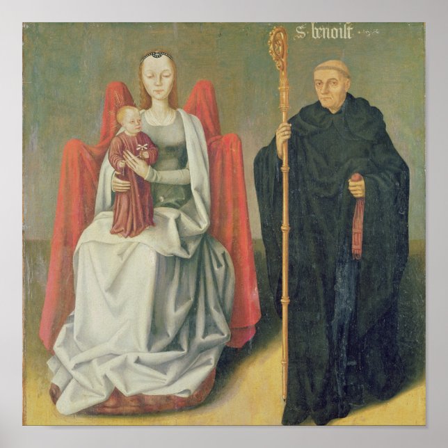 Virgin and Child with St. Benedict Poster (Front)