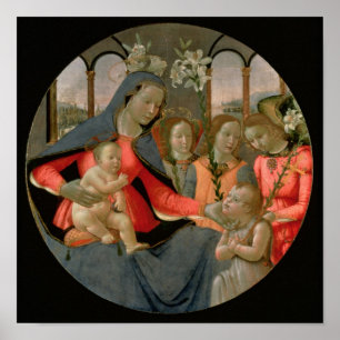 Virgin and Child with St. John the Baptist Poster