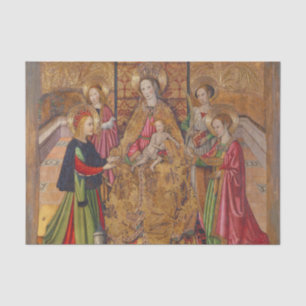 Virgin and Saints by Jaume Huguet Tissue Paper