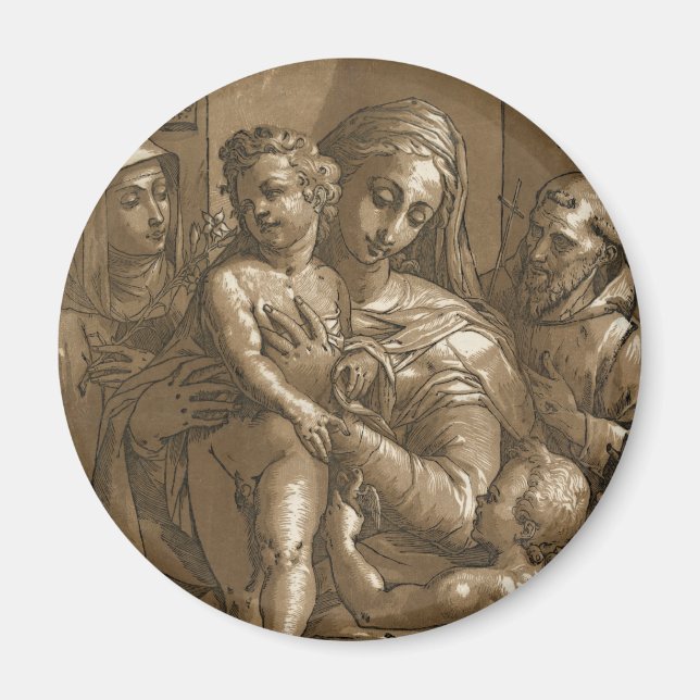 Virgin, Child, and Saints magnets (Front)