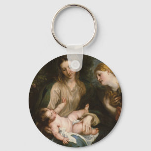 Virgin & Child with Saint Catherine of Alexandria Key Ring