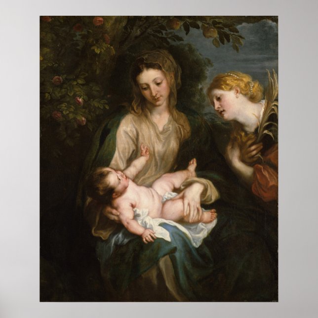 Virgin & Child with Saint Catherine of Alexandria Poster (Front)