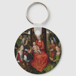 Virgin & Child with Saints Catherine of Alexandria Key Ring