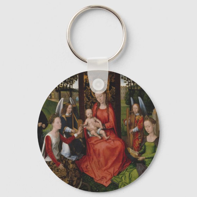 Virgin & Child with Saints Catherine of Alexandria Key Ring (Front)