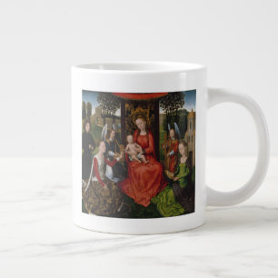 Virgin & Child with Saints Catherine of Alexandria Large Coffee Mug