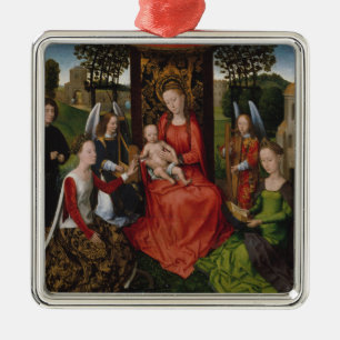 Virgin & Child with Saints Catherine of Alexandria Metal Ornament