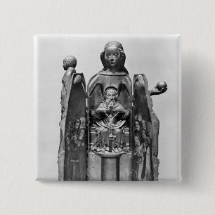 Virgin , early 15th century 15 cm square badge