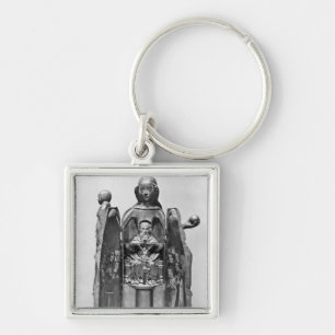 Virgin , early 15th century key ring
