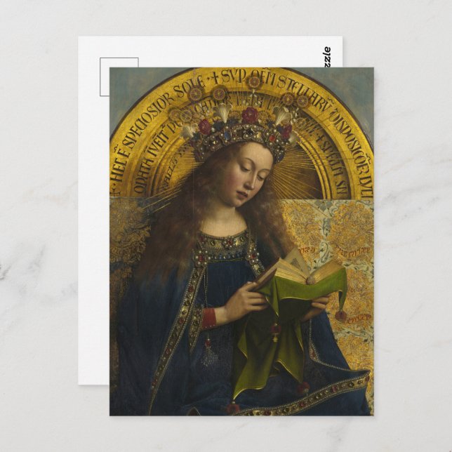 Virgin Enthroned, The Ghent Altarpiece Postcard (Front/Back)
