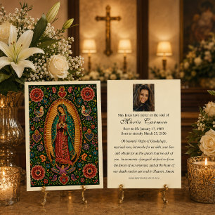 Virgin Guadalupe Mexican Folk Art Funeral 