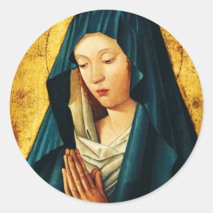 Virgin in prayer of Riga Classic Round Sticker