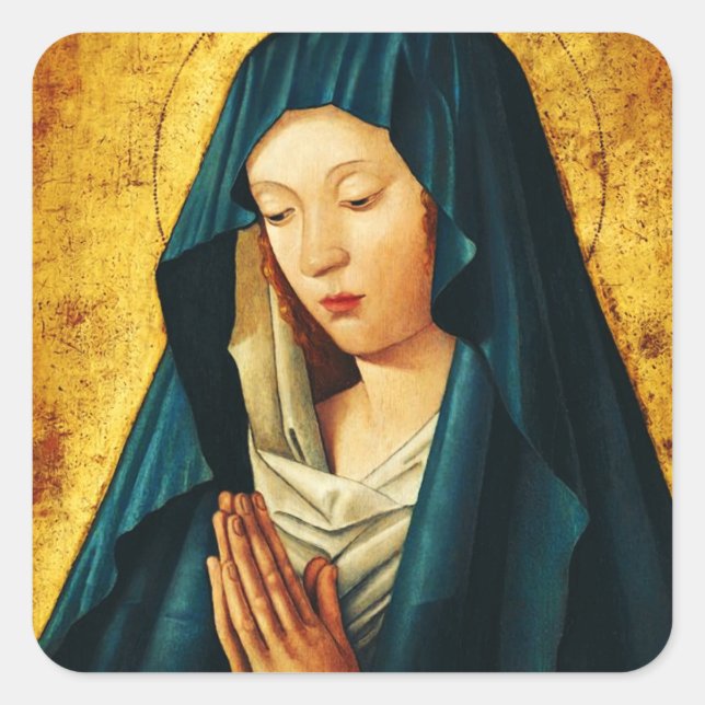 Virgin in prayer of Riga Square Sticker (Front)