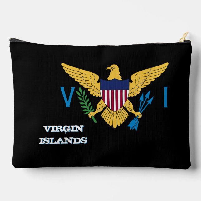 Virgin Islands bag, US Virgin Islands flag Accessory Pouch (Back)