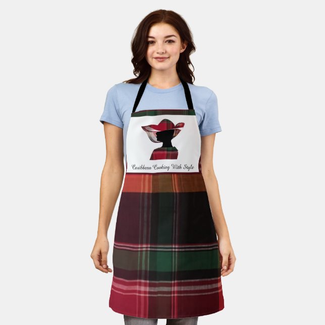 Virgin Islands Caribbean Madras Elegant Lady Apron (Worn)