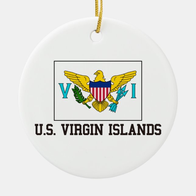Virgin Islands Ceramic Ornament (Front)