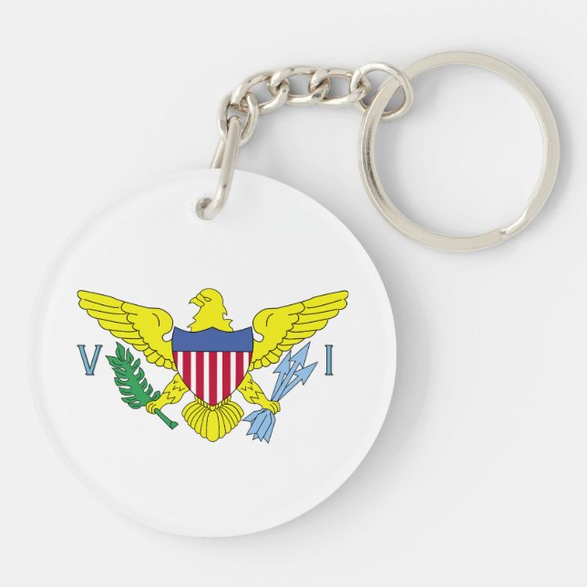 Virgin Islands Flag Keychain (Back)