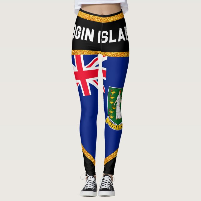 Virgin Islands Flag Leggings (Front)
