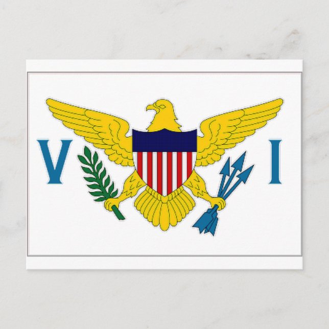 Virgin Islands Flag Postcard (Front)