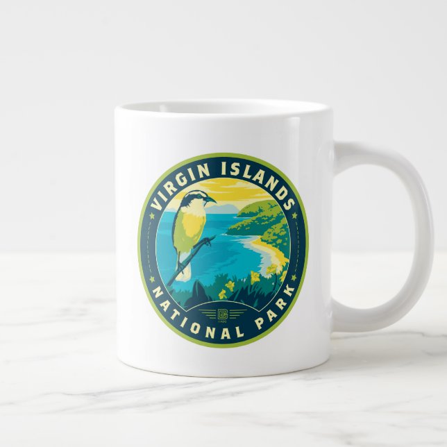 Virgin Islands National Park Large Coffee Mug (Right)