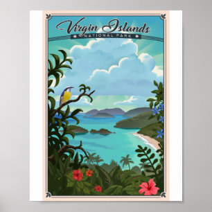 Virgin Islands National Park Litho Artwork Poster