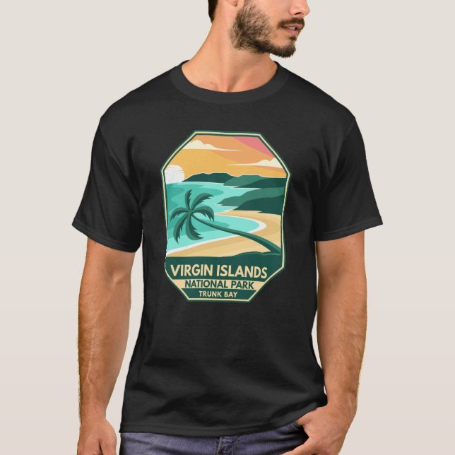 Virgin Islands National Park Minimal Retro Emblem T-Shirt (Front)