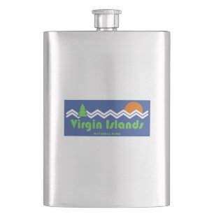 Virgin Islands National Park Retro Hip Flask