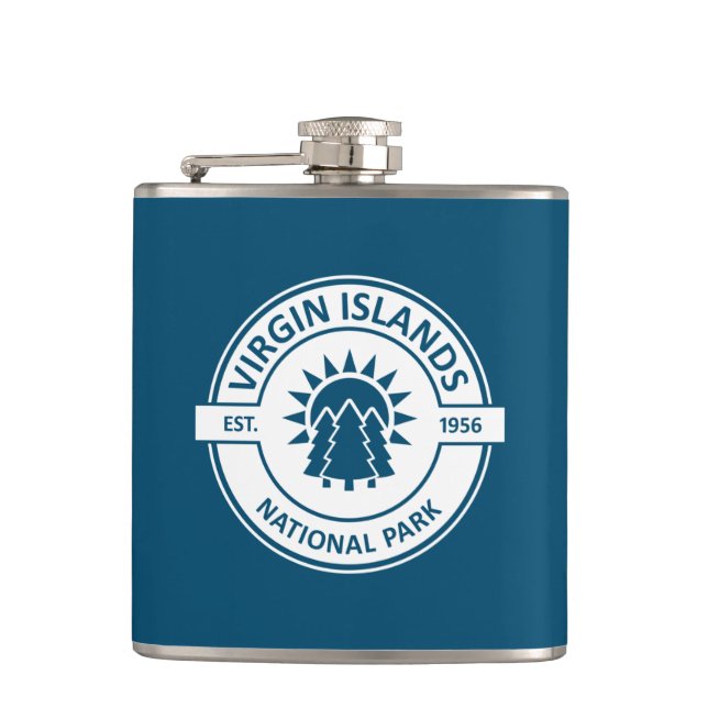 Virgin Islands National Park Sun Trees Hip Flask (Front)