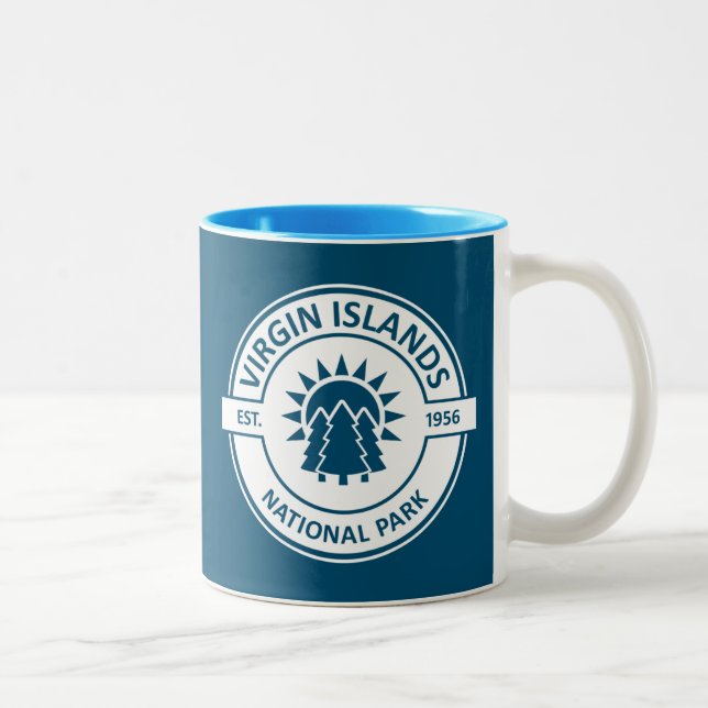 Virgin Islands National Park Sun Trees Two-Tone Coffee Mug (Right)