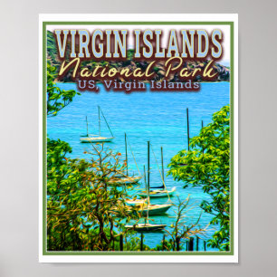VIRGIN ISLANDS NATIONAL PARK - US VIRGIN ISLANDS POSTER