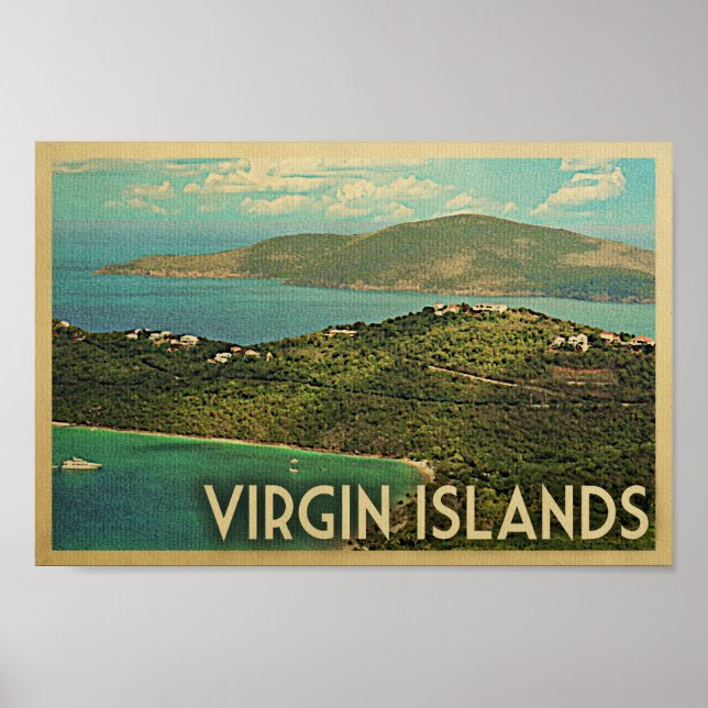 Virgin Islands Poster - Vintage Travel Print (Front)