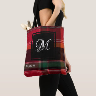 Virgin Islands St. John Madras Plaid Pattern Tote Bag