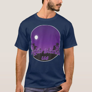 virgin islands us By night with Palms T-Shirt