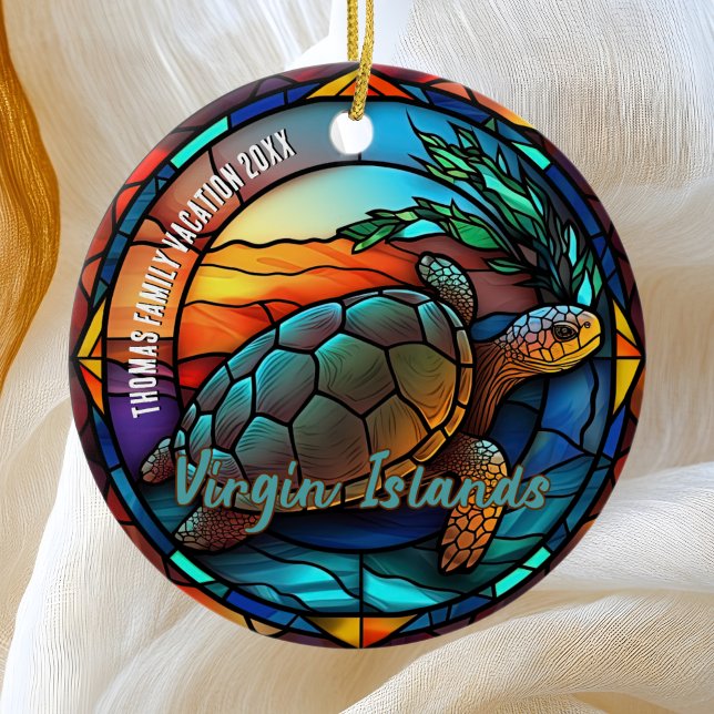 Virgin Islands Vacation Souvenir  Ceramic Ornament (Creator Uploaded)