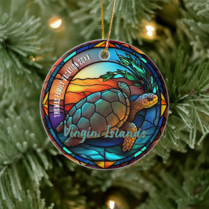 Virgin Islands Vacation Souvenir  Ceramic Ornament