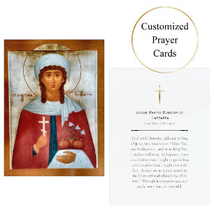 Virgin Martyr Dorothy of Caesarea Prayer Card